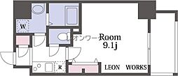 メインステージ心斎橋イースト 1Kの間取図画像
