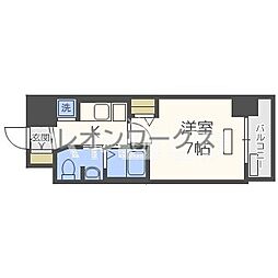 TLRレジデンス本町WEST 1Kの間取図画像