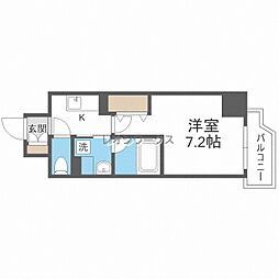 キャトルヴァレ 1Kの間取図画像