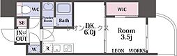 SERENiTEfranc谷町四丁目アリエ 1DKの間取図画像