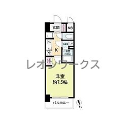 ディームス江坂 1Kの間取図画像