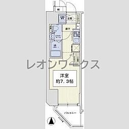 スワンズシティ大手前ソレイユ 1Kの間取図画像