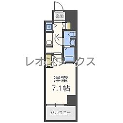スワンズシティ大手前ソレイユ 1Kの間取図画像