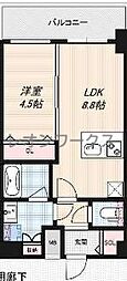 ベイサイドパークOSAKAノースレジデンシス 1LDKの間取図画像
