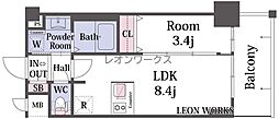 プレサンス新大阪ジェイズ 1LDKの間取図画像