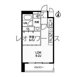 アーバンフラッツ西中島 1LDKの間取図画像