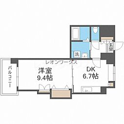 ビバーチェサギス 1DKの間取図画像
