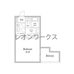プライムアーバン御堂筋本町 1Kの間取図画像