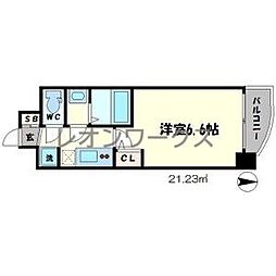セレニテ谷四 1Kの間取図画像