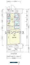 プレサンス西中島南方セレスト 1Kの間取図画像