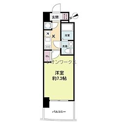 セレニテ京橋クレア 1Kの間取図画像