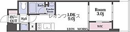 ソビリオンメゾン新大阪 1LDKの間取図画像