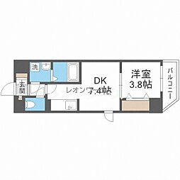CITYPALCRESTTANIMACHI 1DKの間取図画像