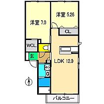 シャーメゾン・スュフィール B棟 202 ｜ 高知県高知市十津3丁目7-32-5（賃貸アパート2LDK・2階・51.76㎡） その2