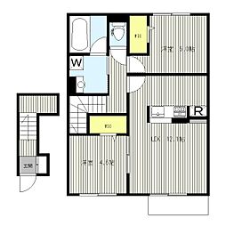 ルミエール 2LDKの間取図画像