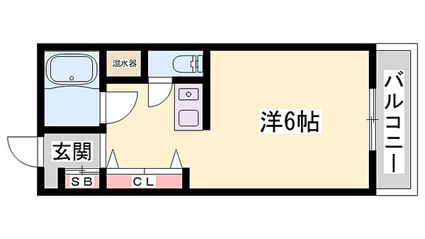 アーバンテラス中山 ｜兵庫県姫路市南畝町2丁目(賃貸マンション1R・3階・25.00㎡)の写真 その2