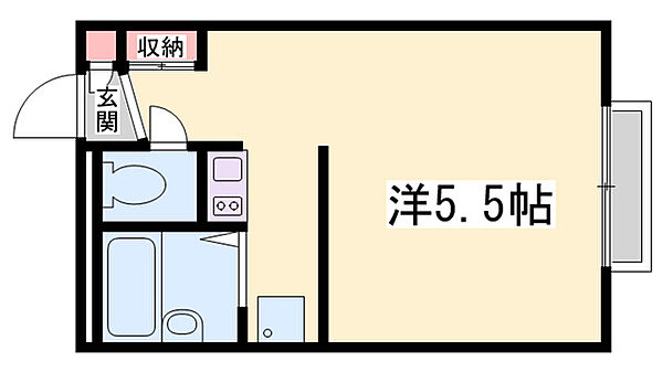 M’sフラッツ ｜兵庫県姫路市飾磨区構3丁目(賃貸アパート1K・2階・19.87㎡)の写真 その2