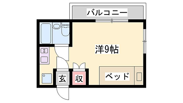 コイデハイツ ｜兵庫県姫路市伊伝居(賃貸マンション1R・2階・22.00㎡)の写真 その2