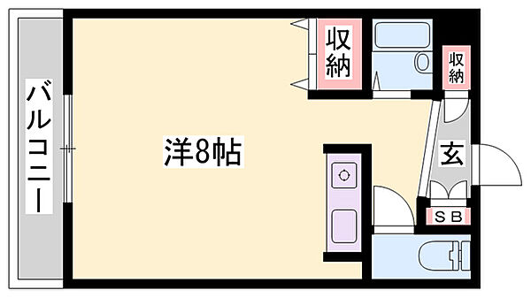 パールメゾン新在家 ｜兵庫県姫路市新在家本町2丁目(賃貸マンション1R・3階・20.00㎡)の写真 その2