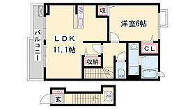 ベルフィオーレ  ｜ 兵庫県西脇市野村町（賃貸アパート1LDK・2階・46.09㎡） その2