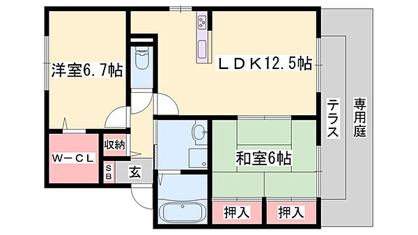 ベルメゾンA棟 ｜兵庫県姫路市香寺町広瀬(賃貸アパート2LDK・2階・62.10㎡)の写真 その2