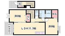 ノイ・フリーデＢ  ｜ 兵庫県姫路市広畑区蒲田2丁目（賃貸アパート2LDK・2階・57.57㎡） その2