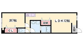 インタービレッジ書写  ｜ 兵庫県姫路市書写（賃貸マンション1LDK・2階・43.91㎡） その2