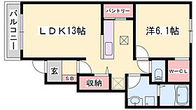 リザータ和なごみI  ｜ 兵庫県たつの市龍野町宮脇（賃貸アパート1LDK・1階・45.77㎡） その2