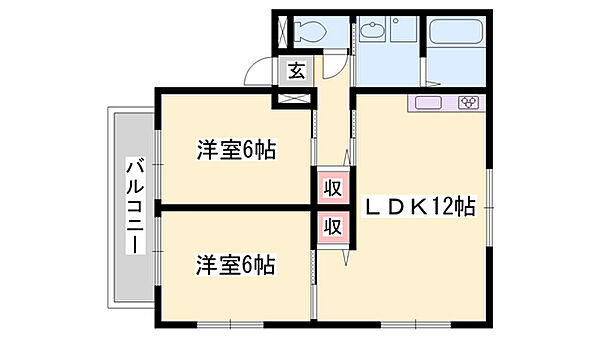 ハーモネート城西 ｜兵庫県赤穂市城西町(賃貸アパート2LDK・1階・49.90㎡)の写真 その2