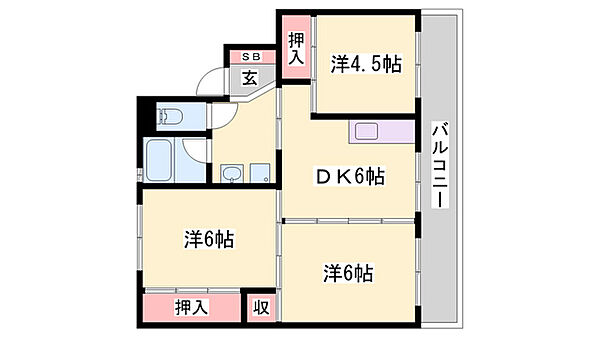 ビレッジハウス社第二 ｜兵庫県加東市沢部(賃貸マンション3DK・1階・53.08㎡)の写真 その2