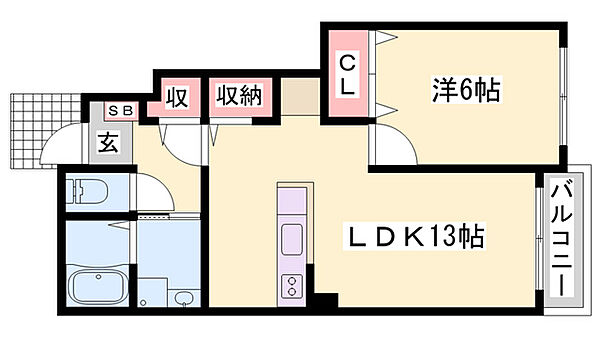 アルモニー ｜兵庫県姫路市白浜町寺家2丁目(賃貸アパート1LDK・1階・45.86㎡)の写真 その2