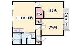 キルシュハウス  ｜ 兵庫県たつの市龍野町下霞城（賃貸アパート2LDK・2階・52.66㎡） その2