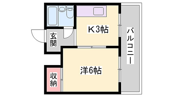 モアセゾン ｜兵庫県姫路市白国4丁目(賃貸アパート1K・2階・23.00㎡)の写真 その2