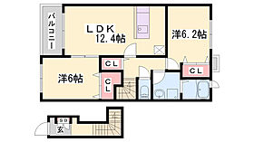 メゾン　ド　ウールＡ  ｜ 兵庫県赤穂郡上郡町駅前（賃貸アパート2LDK・2階・61.74㎡） その2