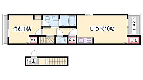 エル　フルーリエII  ｜ 兵庫県姫路市東今宿6丁目（賃貸アパート1LDK・2階・43.79㎡） その2