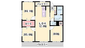 ハイツ赤坂B  ｜ 兵庫県相生市赤坂1丁目（賃貸マンション3LDK・6階・68.43㎡） その2