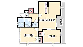 orijinMatsuoka A棟  ｜ 兵庫県相生市赤坂1丁目（賃貸アパート2LDK・1階・63.34㎡） その2