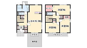 ファミールひかりが丘  ｜ 兵庫県相生市ひかりが丘10丁目（賃貸テラスハウス3LDK・1階・92.32㎡） その2