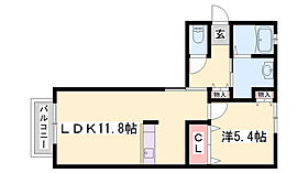 ウェル・エンジュ  ｜ 兵庫県姫路市手柄（賃貸アパート1LDK・1階・41.50㎡） その2