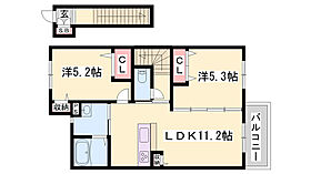 シャーメゾンノシバ  ｜ 兵庫県加東市上滝野（賃貸アパート2LDK・2階・53.65㎡） その2