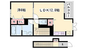 ラ・クレールメゾン  ｜ 兵庫県加西市北条町古坂7丁目（賃貸アパート1LDK・2階・49.14㎡） その2