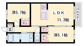 ローザンコート  ｜ 兵庫県相生市向陽台（賃貸アパート2LDK・2階・47.77㎡） その2