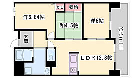 ベーセ・ベージェ西今宿  ｜ 兵庫県姫路市西今宿1丁目（賃貸マンション3LDK・8階・65.92㎡） その2