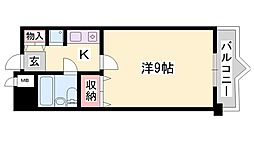 サニーガーデン 1Kの間取図画像