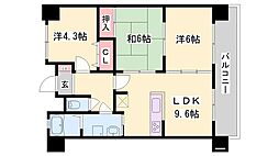 朝日プラザ姫路城南サバーブ 3LDKの間取図画像