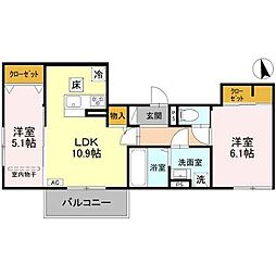 間取図画像 2LDK