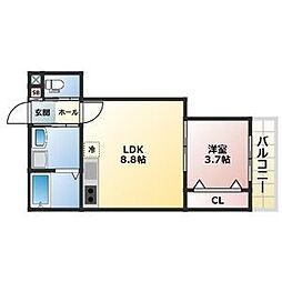間取図画像 1LDK