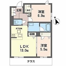 Seaside House 2LDKの間取図画像