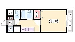永田第2ビル 1Kの間取図画像