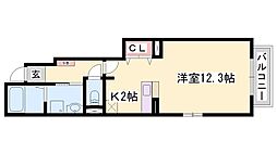 ブルーメ野里C 1階